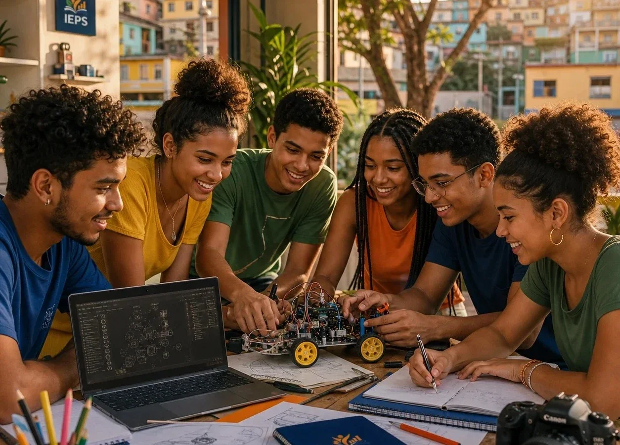 Jovens participantes do Talentos do Futuro